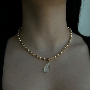 CLEAR QUARTZ BEADED NECKLACE - COLLARES - Malandra Jewelry - TC2293 / EYHC13