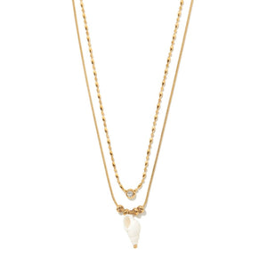 COASTAL SHELL LAYER NECKLACE - COLLARES - Malandra Jewelry - EUWC543-JDN0203317