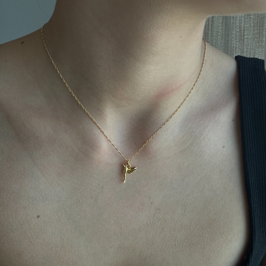 COLIBRI GOLDEN NECKLACE - COLLARES - Malandra Jewelry - VCC221 - 9092