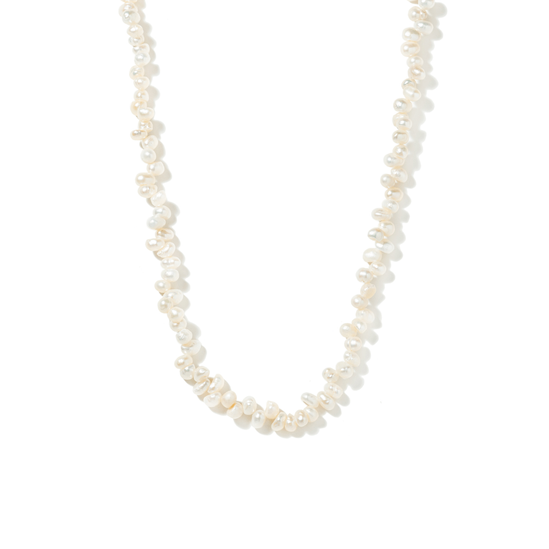 CREAM GLOW PEARL NECKLACE - COLLARES - Malandra Jewelry - TC2114