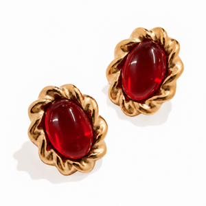 Crimson Heirloom Earrings - ARETES - Malandra Jewelry - EUWA702-JDE2408017-RD