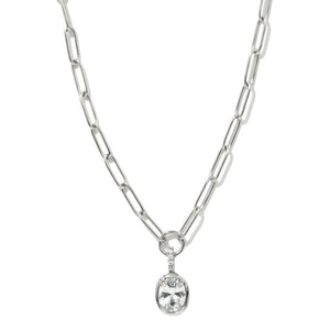 CRYSTAL LINK SILVER NECKLACE - COLLARES - Malandra Jewelry - EUWC296.P-JDN0308016-S