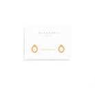 CRYSTAL OVAL STUDS - ARETES - Malandra Jewelry - VCA208 - 4016