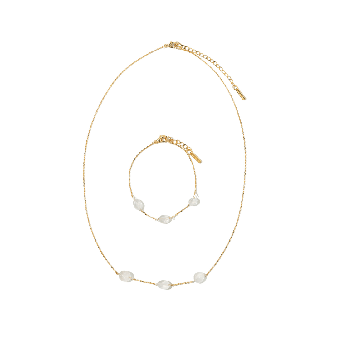 CRYSTAL PEARL DUO GIFT SET - SETS DE REGALO - Malandra Jewelry - SET93