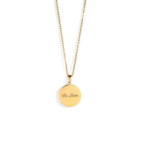 CUSTOM GOLDEN HALO NECKLACE - COLLARES GRABADOS - Malandra Jewelry - ESYC23