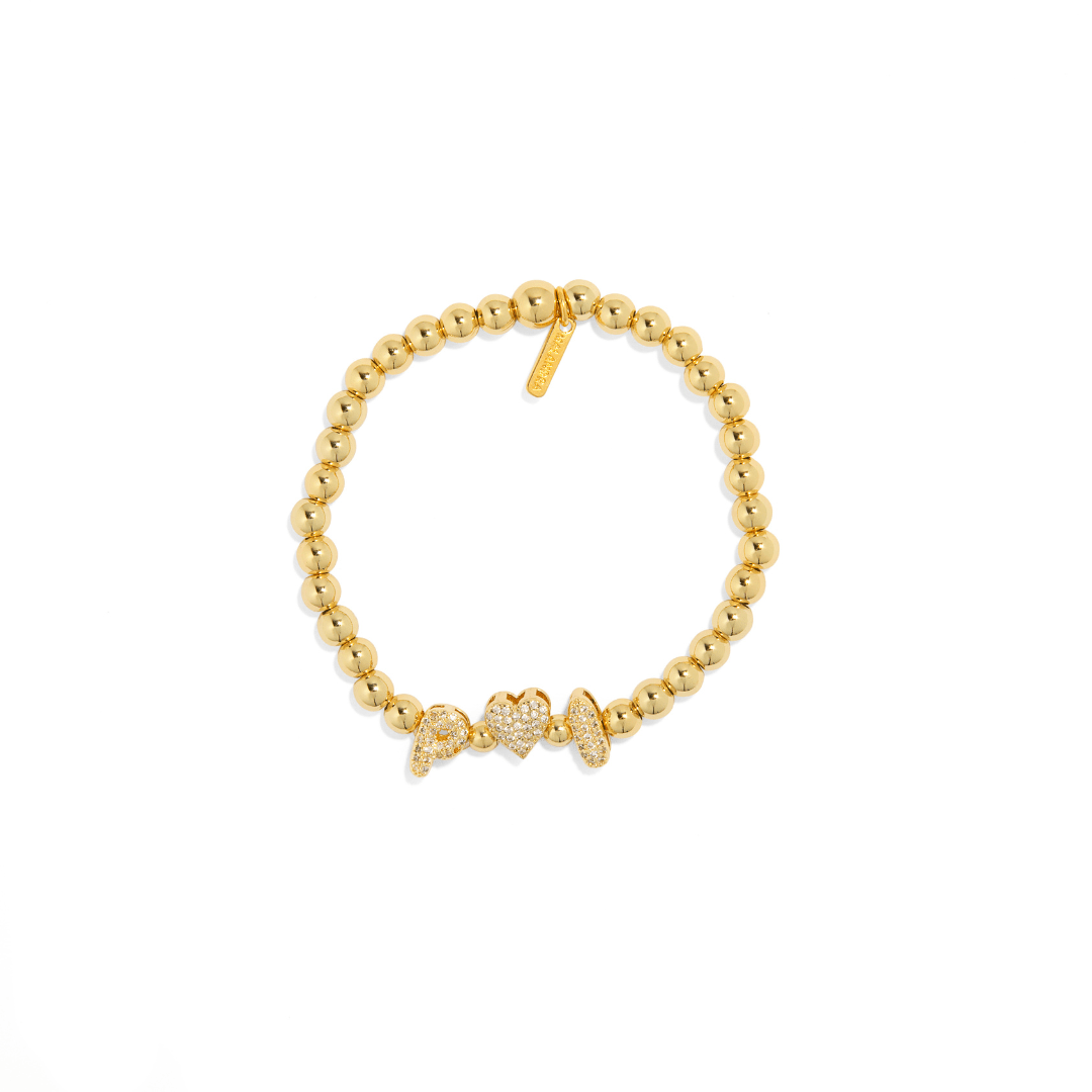 CUSTOM GOLDEN SPARKLE BRACELET - PULSERAS PERSONALIZADAS - Malandra Jewelry - TP1897.1