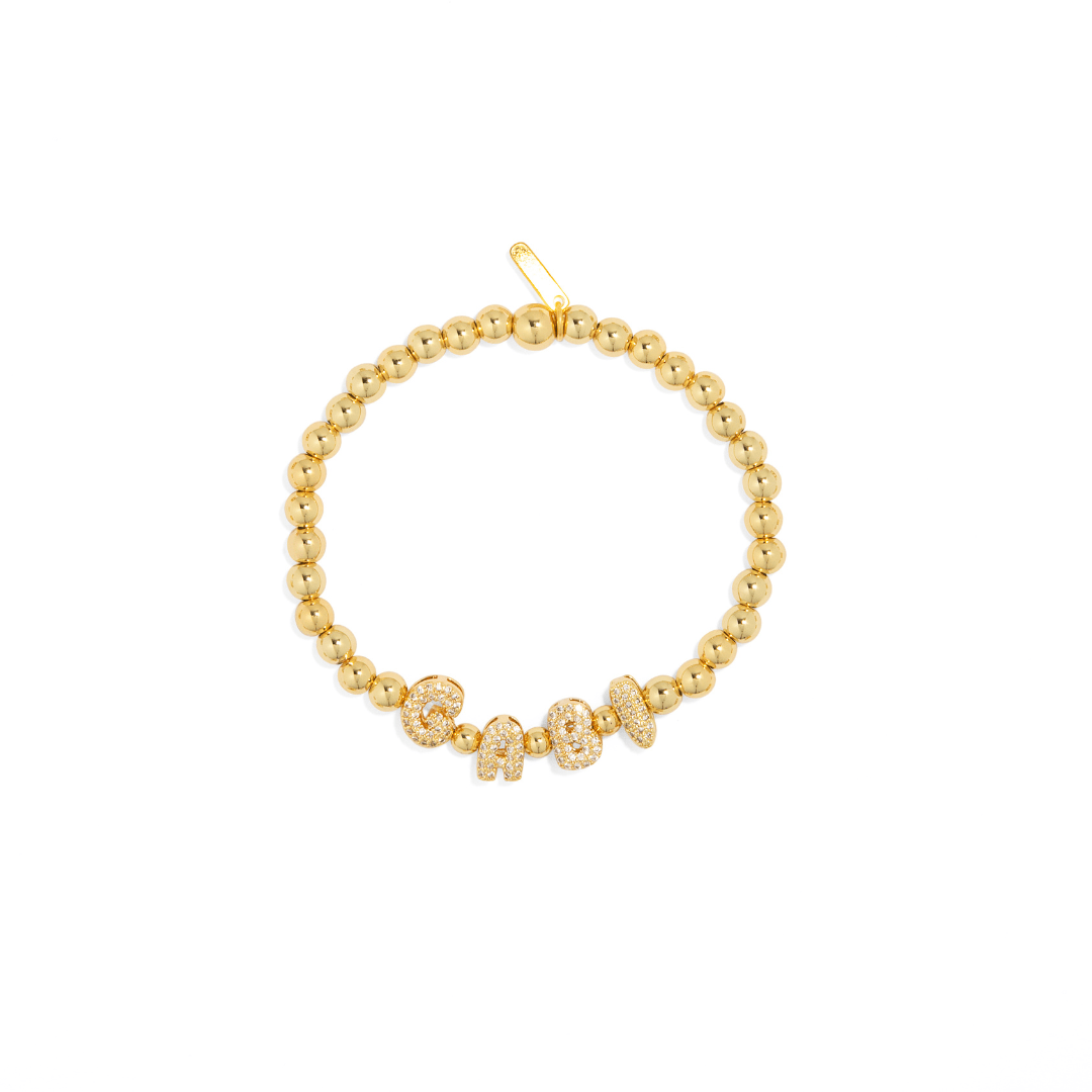 CUSTOM GOLDEN SPARKLE BRACELET - PULSERAS PERSONALIZADAS - Malandra Jewelry - TP1897.1