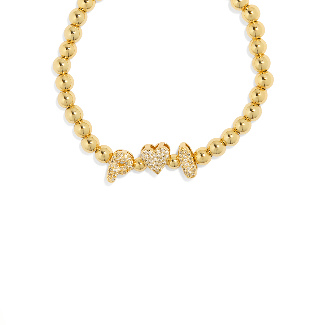 CUSTOM GOLDEN SPARKLE BRACELET - PULSERAS PERSONALIZADAS - Malandra Jewelry - TP1897.1