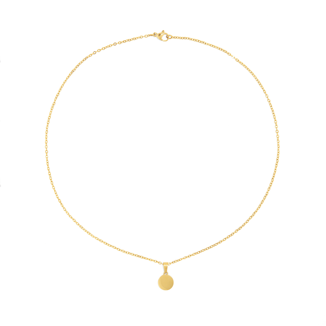 CUSTOM MINI CIRCLE NECKLACE - COLLARES GRABADOS - Malandra Jewelry - ESYC32