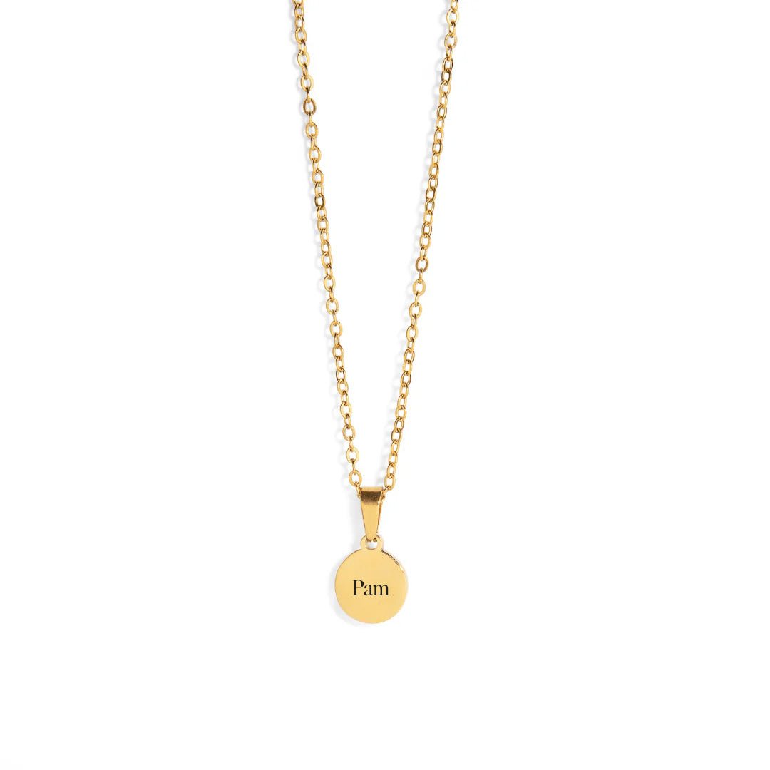 CUSTOM MINI CIRCLE NECKLACE - COLLARES GRABADOS - Malandra Jewelry - ESYC32