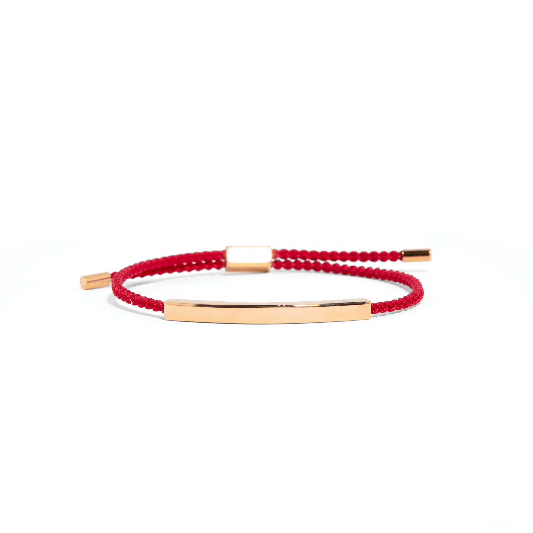 CUSTOM RED GLEAM BRACELET - PULSERAS GRABADAS - Malandra Jewelry - ESYP30.R