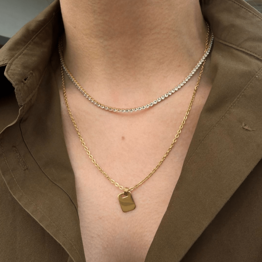 CUSTOM TAG ICON NECKLACE - COLLARES - Malandra Jewelry - EUWC241 - DZJDN202506236NINA