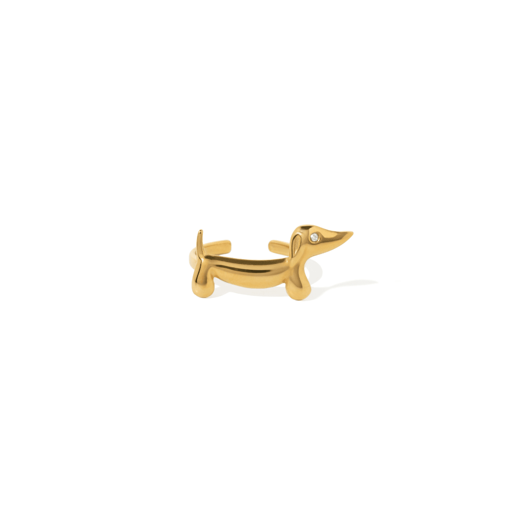CUTE DACHSHUND RING - ANILLOS - Malandra Jewelry - EUWR338-JDR0306059