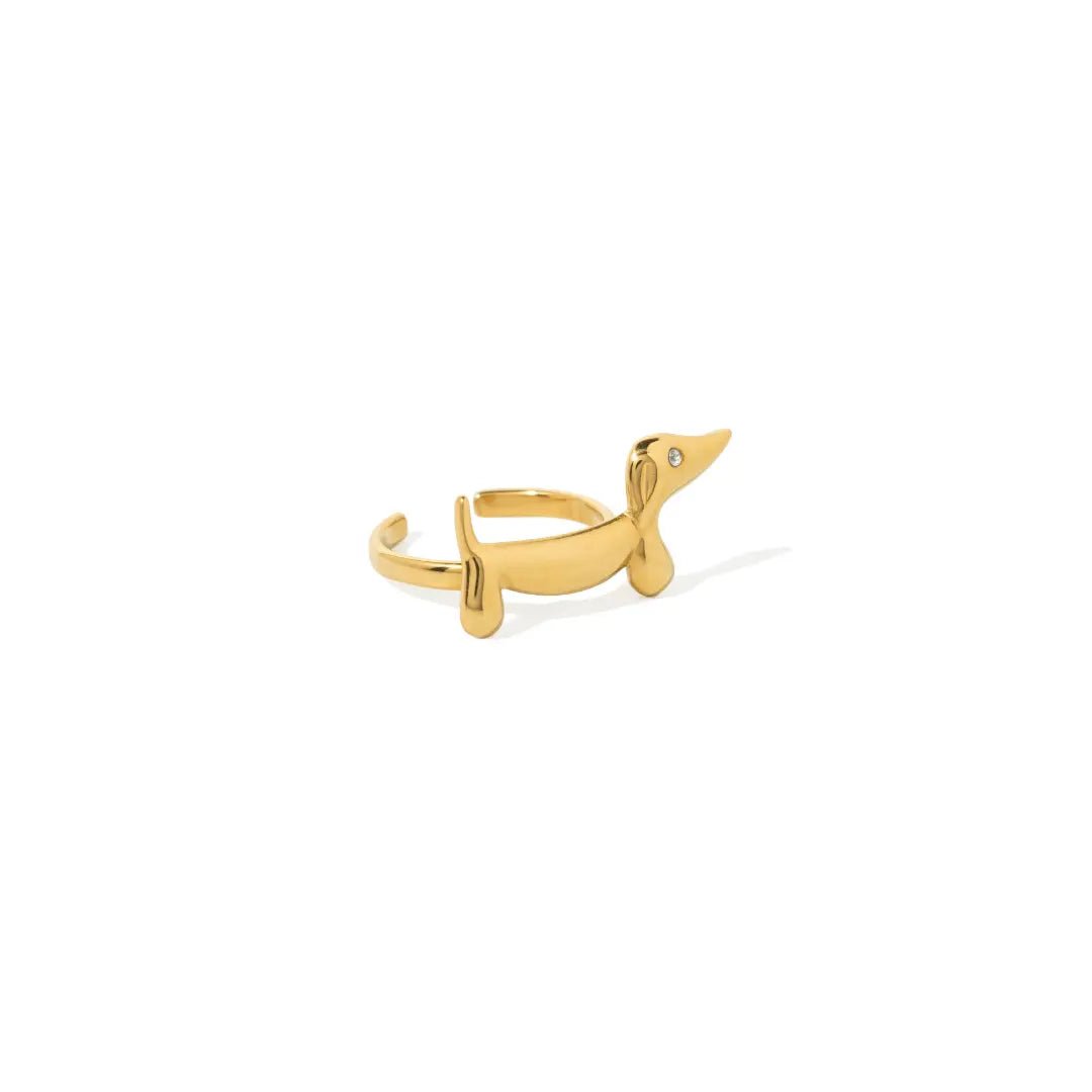 CUTE DACHSHUND RING - ANILLOS - Malandra Jewelry - EUWR338-JDR0306059