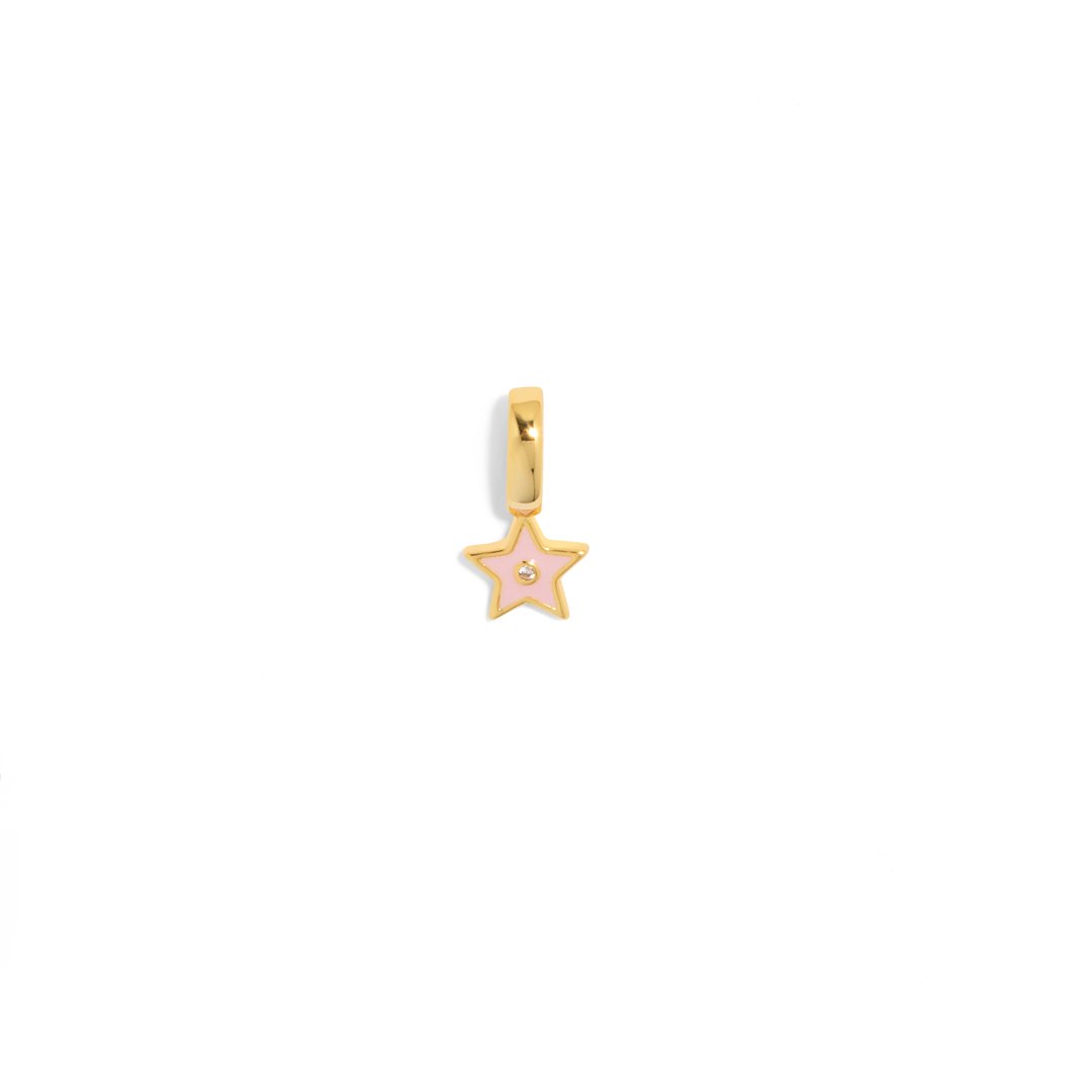 CUTIE PINK STAR CHARM - DIJES - Malandra Jewelry - ICD502