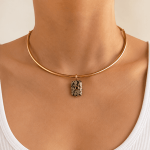 Dalmatian Jasper Gaia Choker - COLLARES - Malandra Jewelry - TC2603