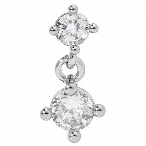 DANGLING CRYSTAL SILVER PIERCING - ARETES - Malandra Jewelry - ZTA31.P-EGD1805