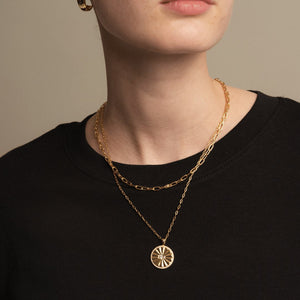 DAZZLING CIRCLE ESSENTIAL NECKLACE - COLLARES - Malandra Jewelry - ICC512