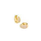 DAZZLING GOLDEN HUGGIES - ARETES - Malandra Jewelry - EZA8 - VE851