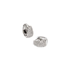 DAZZLING SILVER HUGGIES - ARETES - Malandra Jewelry - EZA8.P - VE851