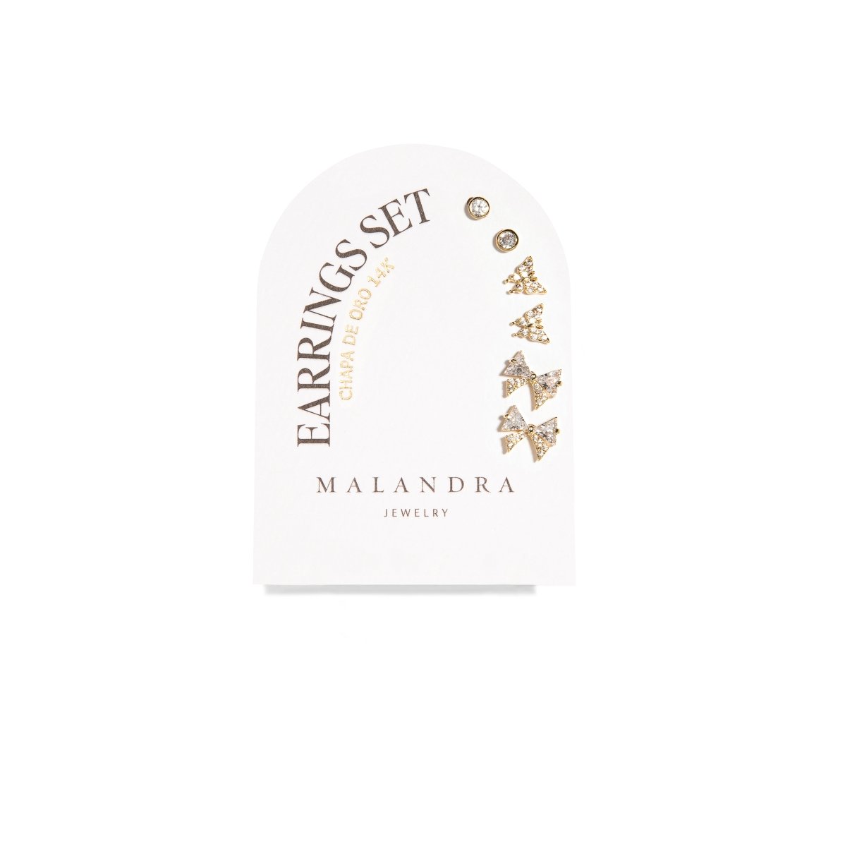 DELICATE EARRINGS SET - ARETES - Malandra Jewelry - AA1392 - M97354