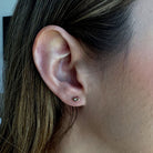 DIAMOND RHOMBUS GOLD PIERCING - ARETES - Malandra Jewelry - SNA29 - DER - 4834 - 1