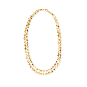 DOUBLE GOLD BEADS NECKLACE - COLLARES - Malandra Jewelry - EYHC137