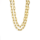 DOUBLE GOLD LINK NECKLACE - COLLARES - Malandra Jewelry - TC1955