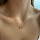 DOUBLE GOLDEN HEART NECKLACE - COLLARES - Malandra Jewelry - VCC228 - 9095