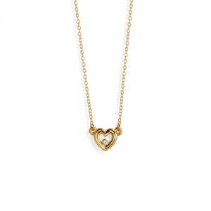 DOUBLE GOLDEN HEART NECKLACE - COLLARES - Malandra Jewelry - VCC228 - 9095