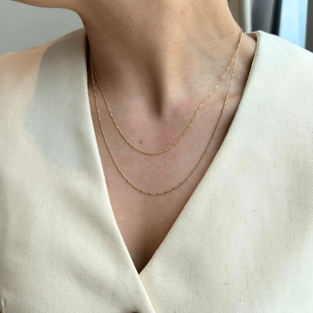 DOUBLE LINK GLOW NECKLACE - COLLARES - Malandra Jewelry - TC2049