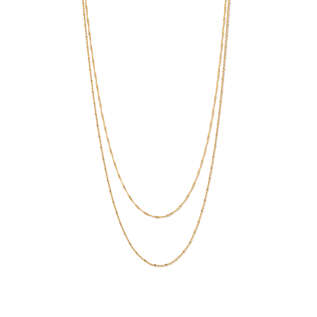 DOUBLE LINK GLOW NECKLACE - COLLARES - Malandra Jewelry - TC2049