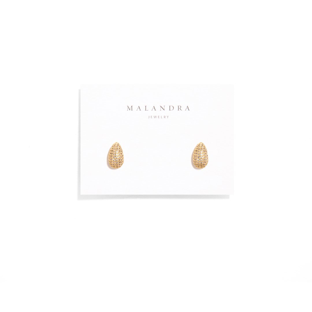 DROP SPARK EARRINGS - ARETES - Malandra Jewelry - FBA383 - JAR0103 - 14