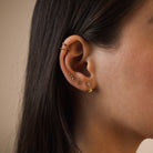 DROP STAR GOLD PIERCING - ARETES - Malandra Jewelry - KMA4 - 30257