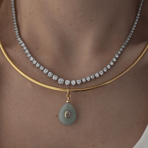 DROPLET AVENTURINE GAIA CHOKER - COLLARES - Malandra Jewelry - TC2429