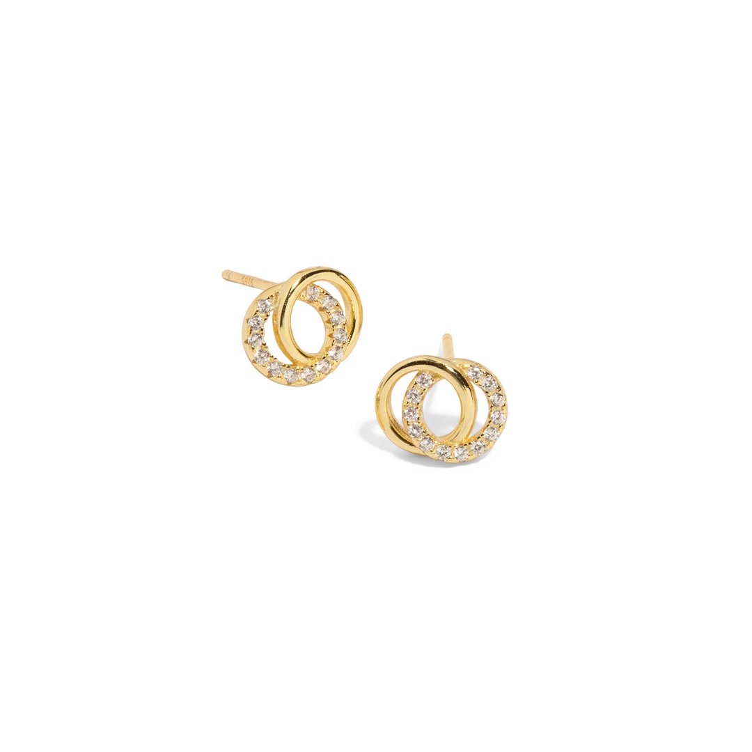 DUAL HALO SERENA SPARK STUDS - ARETES - Malandra Jewelry - ERA71 - 60239931039C