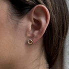 DUAL HALO SERENA SPARK STUDS - ARETES - Malandra Jewelry - ERA71 - 60239931039C