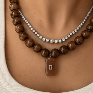EARTH JADE GAIA NECKLACE - COLLARES - Malandra Jewelry - TC2438
