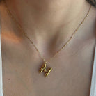 ELEGANT BALLOON LETTER NECKLACE - COLLARES - Malandra Jewelry - XRC78.A - ENA571 AGD