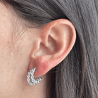 ELEGANT DUO SHINE HOOPS - ARETES - Malandra Jewelry - ZWA6 - QX00147Y