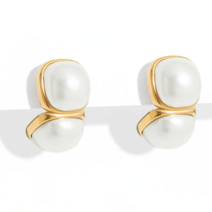 ELEGANT GLOW PEARL EARRINGS - ARETES - Malandra Jewelry - EUWA305-JDE0107038