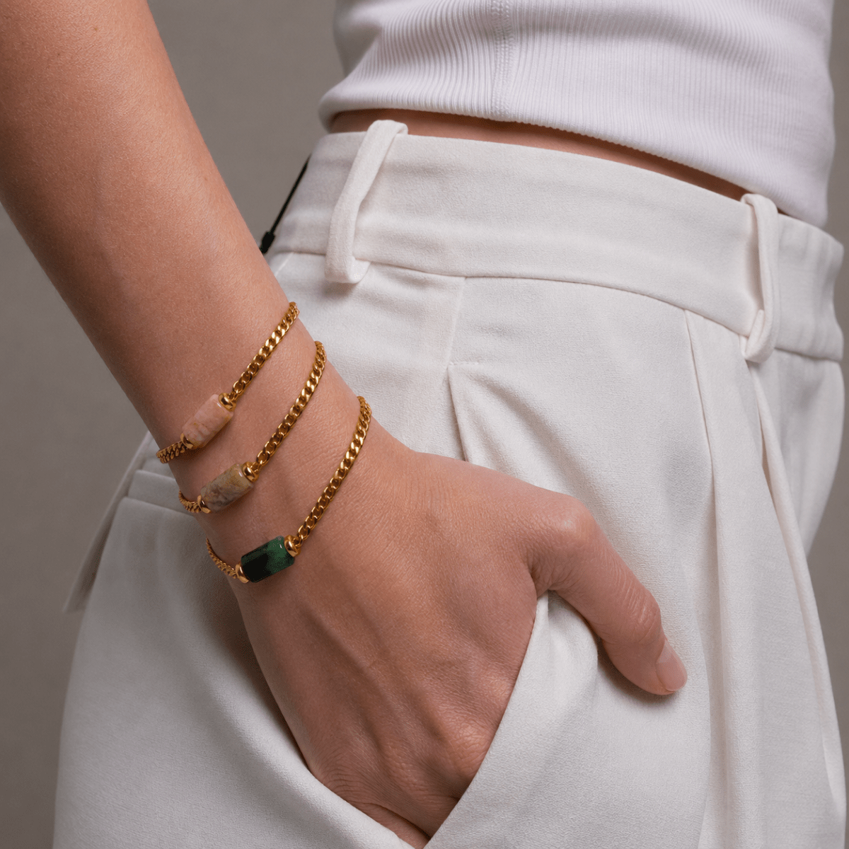 EMERALD AURA BRACELET - PULSERAS - Malandra Jewelry - TP1617