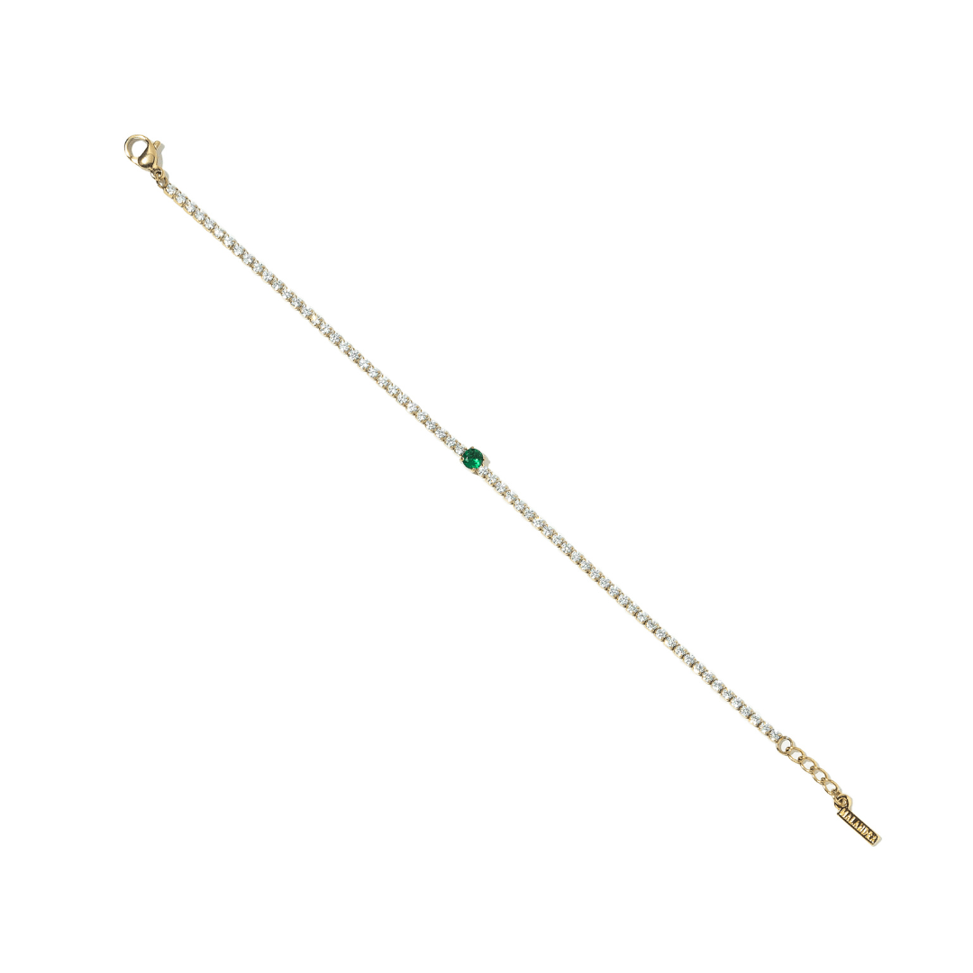 EMERALD SPARK TENNIS BRACELET - PULSERAS - Malandra Jewelry - ZXP16 - T000984263