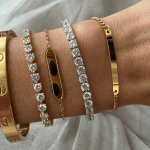 ENGRAVED CUSTOM BRACELET - PULSERAS GRABADAS - Malandra Jewelry - LJP7-"JT-NB2313 with edge line"