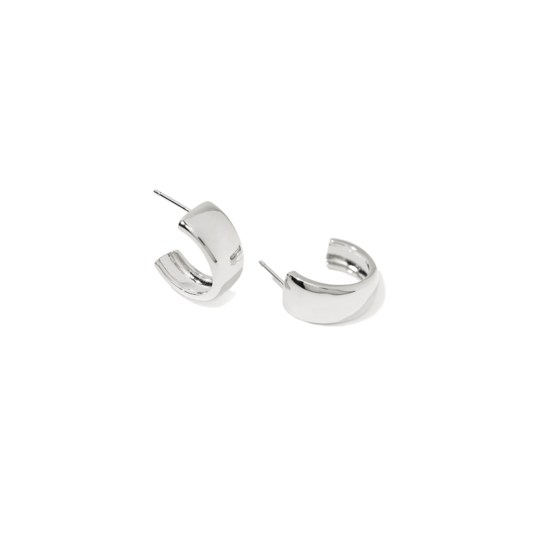 ESSENTIAL DAZZLING SILVER HOOP 9MM - ARETES - Malandra Jewelry - ICA520.P