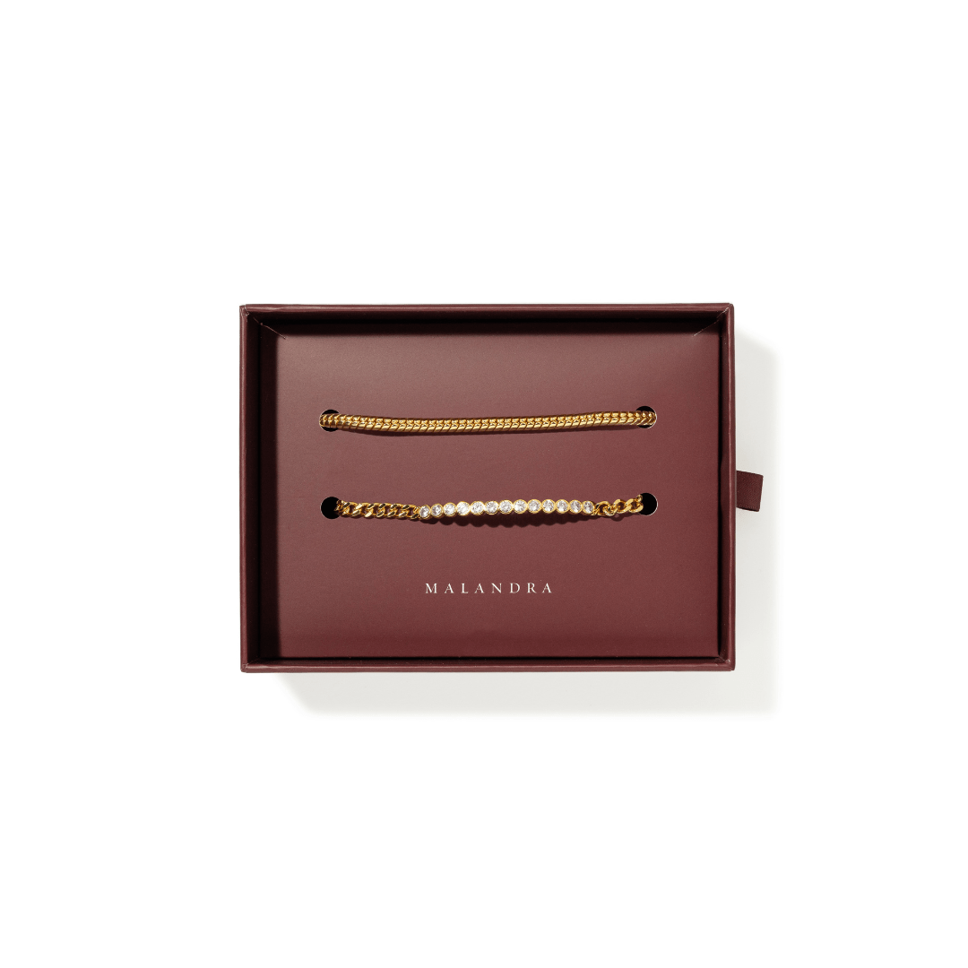 ESSENTIAL GOLDEN BRACELET GIFT SET - SETS DE REGALO - Malandra Jewelry - SET83 / ICP515 - ICP513
