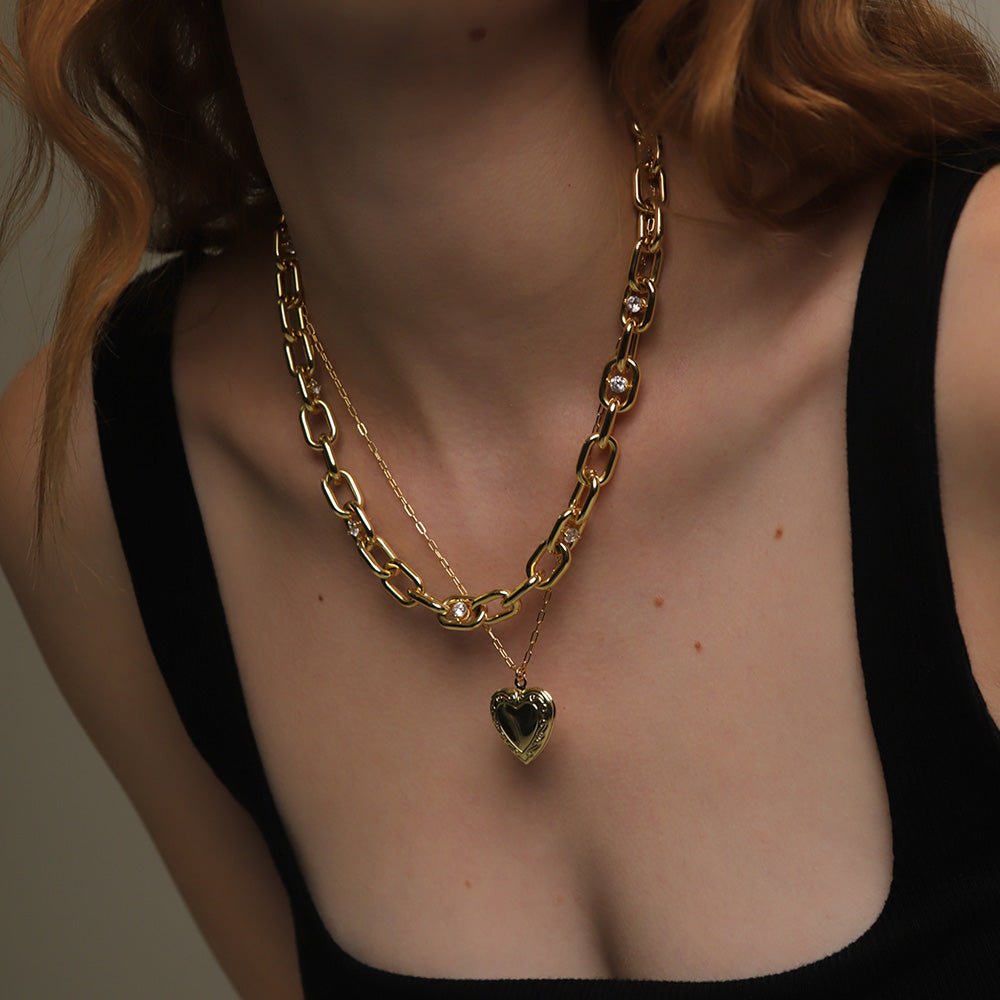 ETERNAL LOVE LOCKET - COLLARES - Malandra Jewelry - TC1719