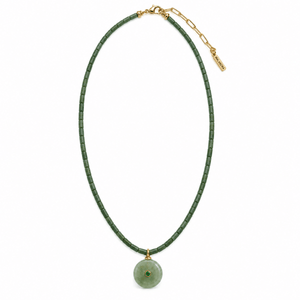 Eucalyptus Aventurine Gaia Necklace - COLLARES - Malandra Jewelry - TC2756