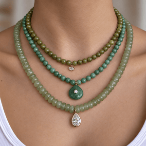 Evergreen Jade Gaia Necklace - COLLARES - Malandra Jewelry - TC2695