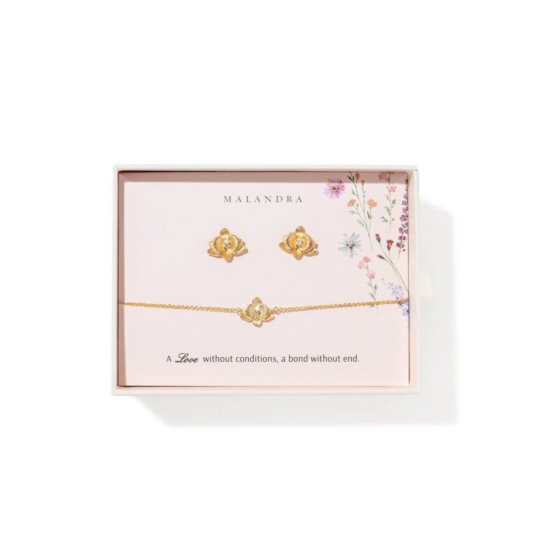 FOR HER ORCHID GIFT SET - SETS DE REGALO - Malandra Jewelry - SET216-ICA562/ICP547